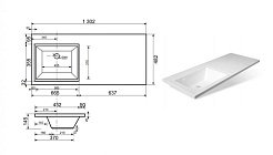 Style Line Мебель для ванной подвесная Даллас 130 Люкс L, белая PLUS	 – фотография-18